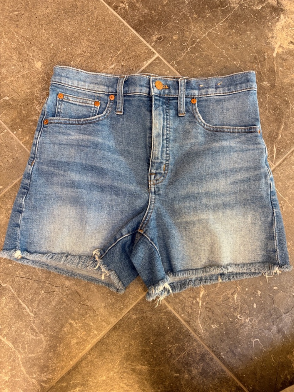 Madewell high rise denim shorts